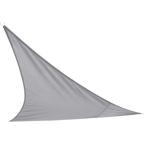 Toldo de vela triangular gris - Dimensiones 360x360x360 cm en poliéster 160g/m²