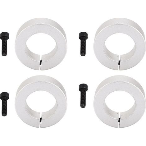 4pcs Collier D'arbre Fendu en Aluminium 1in / 25mm Collier de Verrouillage D'arbre pour Portes de Garage de Tracteur de Pelouse (1/4)