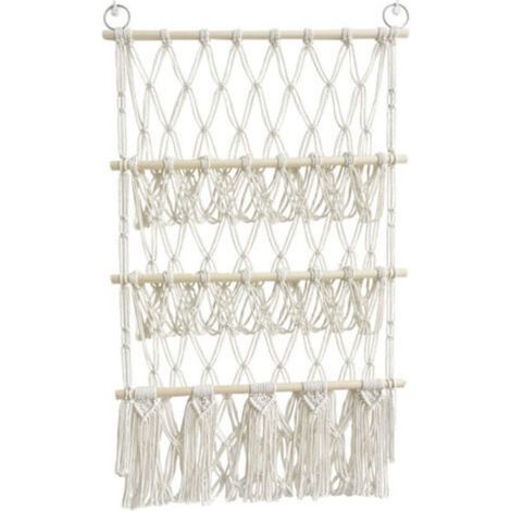 Organiseur suspendu pour peluches – Hamac en coton tressé à la main, rangement mural ou plafonnier pour chambre d’enfant, salle de jeux ou nursery (1/5)