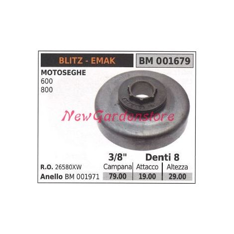 Pignone EMAK motore motosega 600 800 3/8' denti 8 001679