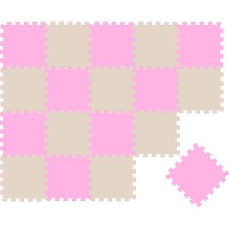 18 Teile Baby Kinder Puzzlematte ab Null - 30x30 Puzzle Spielmatte Krabbelmatte