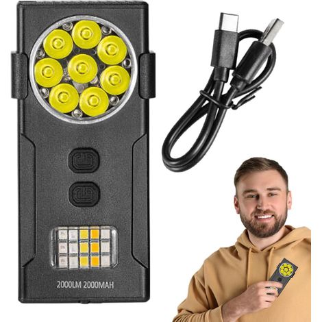 Kompakte, einziehbare magnetische LED-Taschenlampe, verstellbares Licht, Clip-Befestigungsdesign für den Außeneinsatz
