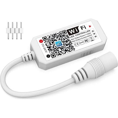 Contrôleur de Ruban LED RGB WiFi intelligent Compatible avec Assistant, Android/iOS, Contrôleur pour Bande LED 5050/2835/3535 DC 12-24V (1/5)