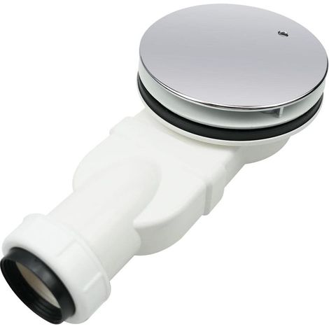 Siphon de douche à profil bas en ABS plaqué chrome Siphon fin 90 mm Débit d'eau 32 L/min Siphon à profil bas Siphon latéral Ikodm (1/5)
