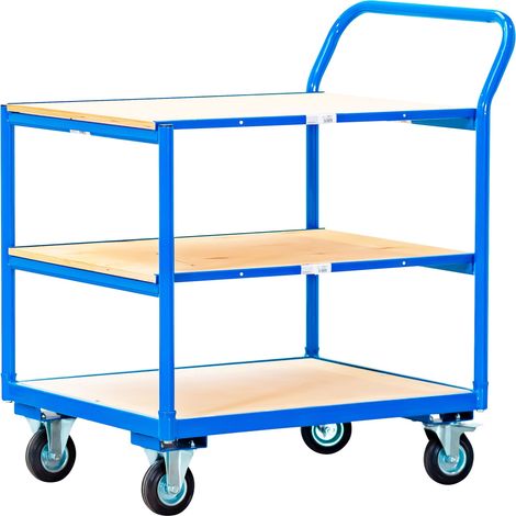 Mw Tools – Chariot d'atelier 3 étagères 250 kg – Charge maximale 250 kg – Roues pivotantes avec frein – SHC253 (1/4)