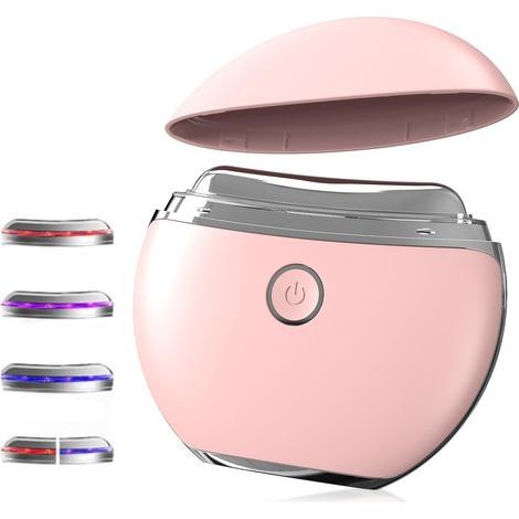 Appareil électrique Gua Sha (pour le lifting du cou et du visage, rose) (1/5)