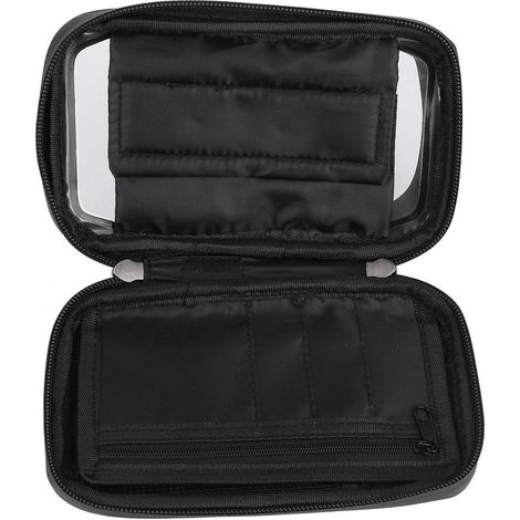 Support de téléphone universel étanche pour cadre avant de vélo, sacoche avec trépied, accessoire de cyclisme, coque rigide noire, 15 cm (1/5)
