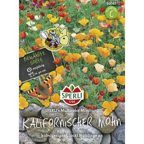 Sperli – Pavot de Californie Sperli's Multicolor en mélange – Graines de fleurs, annuel, hauteur env. 40 cm (1/2)