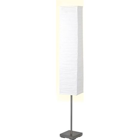 Lampadaire 1L E14 Titane/Papier Blanc 18 x 145 cm (1/5)