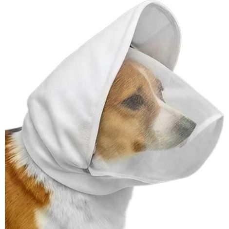 Masque pour chien respirant avec visière de protection faciale protégeant les chats et les chiens des blessures au visage et empêchant l'ingestion de tout. Protection de la tête pour l'extérieur. (1/5)