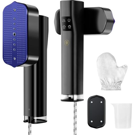 Steamer Defroisseur 1200W, Défroisseur Vertical 2-en-1 avec Chauffe Rapide 15s, Mini Defroisseur Portable 700 g pour Vêtements, Steamer Defroisseur Idéal pour Voyage, Bureau et Maison (1/5)