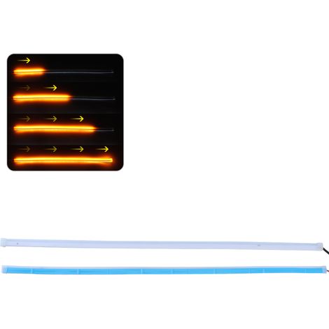 2 Stück LED-Tagfahrlicht- und sequenzielle flexible Blinkerleiste 60 cm / 23,6 Zoll