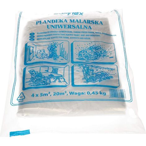 KOTARBAU® Bâche Protection Peinture - 4 x 5 m - Transparent - Bache Peinture de Protection Sol - Bache Plastique Protection - Bache Plastique Transparente (1/5)