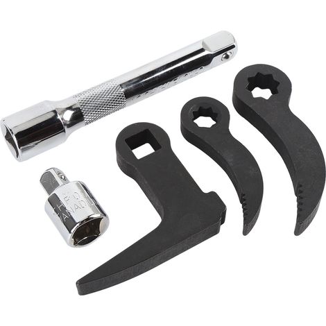 Têtes d'adaptation pour levier à équerre 1/2 et 3/8 étoile avec dent de scie 1/2 carré type L, outils d'extraction de demi-arbre (1/5)