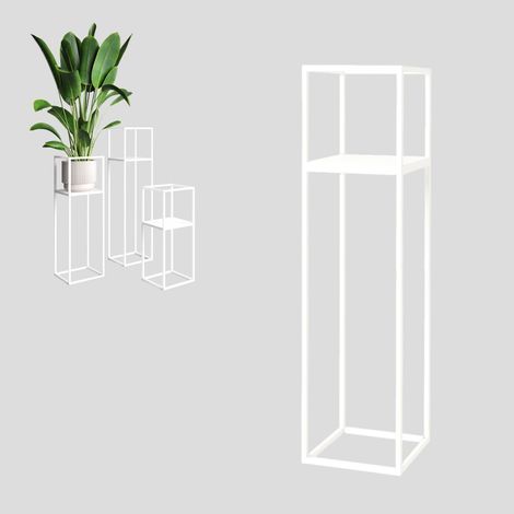 Soporte para flores Metal Loft Lille L blanco 19x19x77 (1/5)