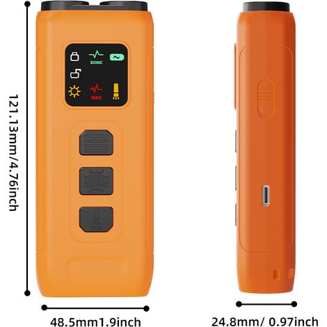 Répulsif et dispositif d'éducation anti-aboiement à ultrasons pour chiens — 3 modes pour faire cesser les aboiements — Appareil portatif, sûr, rechargeable, compact et portable,Vert (1/5)