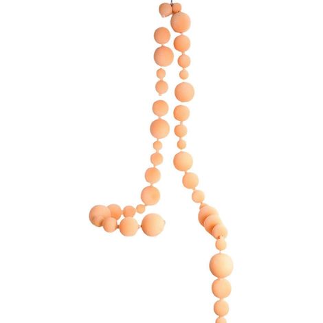 Guirlande de boules de Noël de 2 m finition texturée pour sapin fenêtre et décoration de fête bordeaux-orange (1/5)
