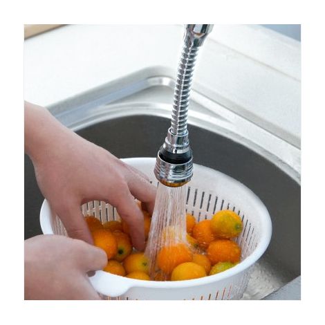 Adaptateur de robinet 360° rotatif universel pour cuisine, embout flexible économie d’eau (1/2)