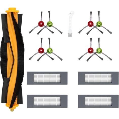 ALLIANDISLot de 14 Accessoires de Rechange pour aspirateur Ecovacs Deebot N8 / N8+ / N8 Pro / N8 Pro+ / T9 / T9+ / N10+, OZMO 950/920 / T8 / T8+, 1 Brosse Principale, 4 Filtres, 8 Brosses Latérales (1/5)