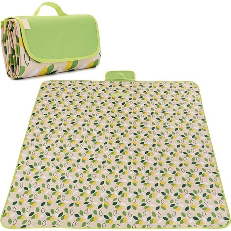 Couverture de pique-nique extérieure imperméable extra large pouvant être pliée, couverture de camping, adaptée au camping en plein air et au tapis de plage de randonnée (150  100 cm)