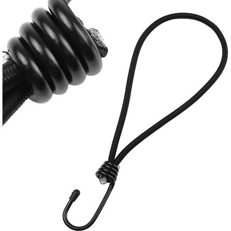 Lot de 10 Tendeur Elastique Flexible Durable Cordons Élastiques Expander avec Crochet pour Bannières Bâches Camping Tentes 20 cm (1/5)