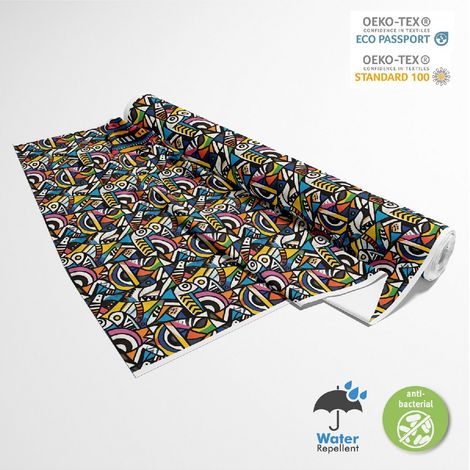 TISSUS DÉCORATIFS D'EXTÉRIEUR OXFORD - Motif africain DX18010 (1/5)