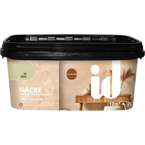 pittura decorativa lavabile initiatives decoration "nacre" anice 2000 ml