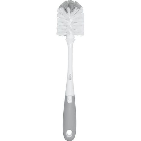 Goupillon de nettoyage avec nettoyeur de tétine, accessoire de nettoyage pour biberon, couleur grise, lot de pièces pour l'hygiène des biberons (1/5)