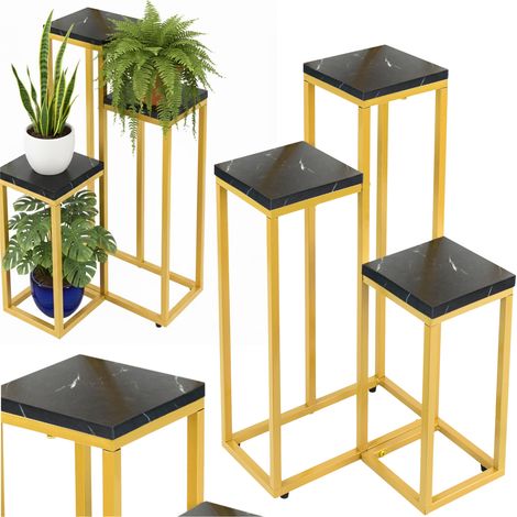 Soporte para flores multinivel, 3 niveles, soporte de suelo rústico tipo loft, 68 cm (1/5)