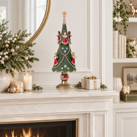 Decorazione Albero di Natale con angeli e con LED luminosi 30 x 60 cm (1/5)