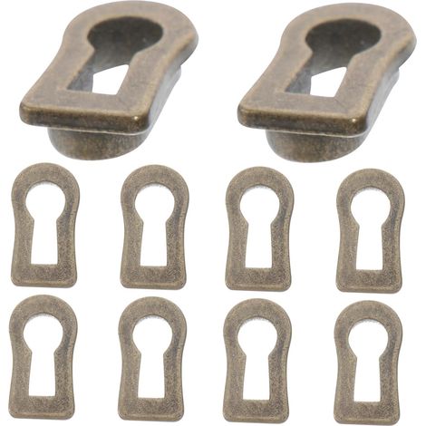 Cache-serrure antique en alliage de zinc, lot 10 pour tiroirs (1/5)