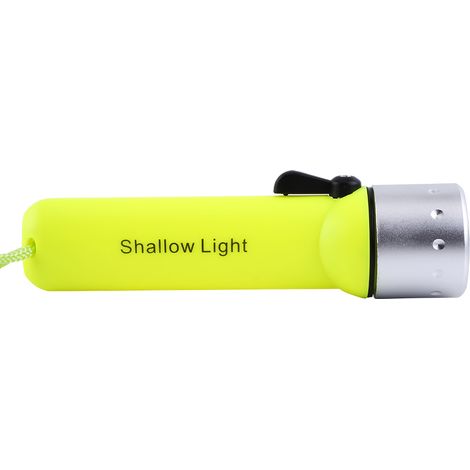 Lampe torche de plongée étanche LED 180 lm, vert fluorescent, avec dragonne (1/5)