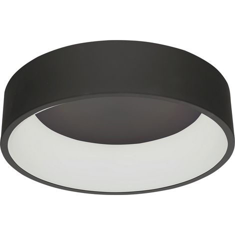 Italux Chiara - Plafonnier LED Moderne Noir, Blanc Chaud 3000K 1760lm