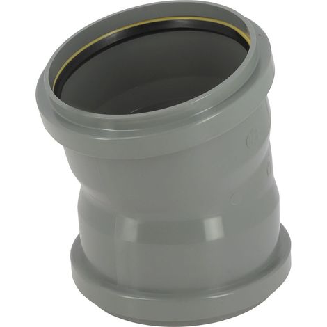 Coude 15° CR4 Ø160 Femelle Femelle Joint fixe Gris (1/5)