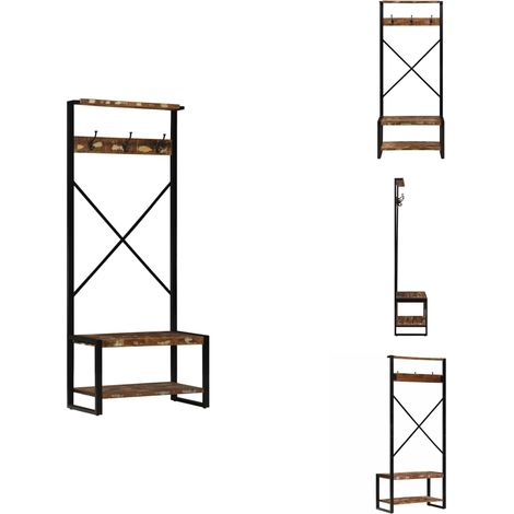 Porte-vêtements multicolore 80x40x190 cm - Porte-vêtements - Porte-cintres - Porte-manteaux - Porte-manteau Avec Étagère (1/5)