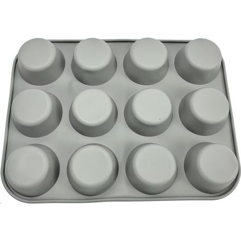 Moule à gâteau en silicone noir - Moule à muffins 12 cavités (1/3)