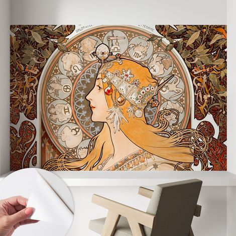 Carta da parati adesiva - lavabile - decorazione murale - per cucina - pellicola decorativa Eleganza zodiacale 104x70 cm (1/5)