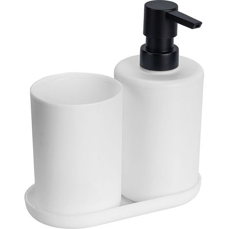 Set de baño, fano, blanco, 3 piezas