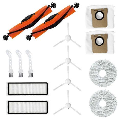 Kit de rechange pour brosse, filtre et sac à poussière pour aspirateur robot Xiaomi X20+, X10+ et X10 PLUS.