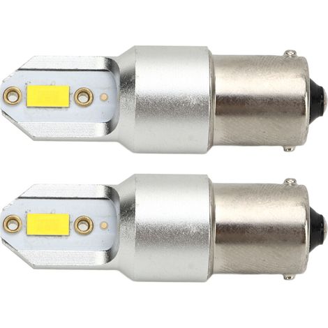 Lot de 2 ampoules LED 1156 étanches IP67, 110 W, 2600 lm, pour clignotants de voiture, SUV, camion et camping-car, jaune 3000 K (1/5)