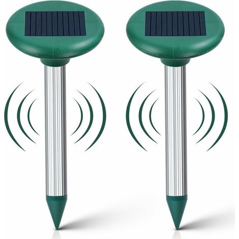 YMYNY 2er-Pack Solar-Maulwurfabwehr – Ultraschall-Maulwurfabwehr – Intelligente Solar-Maulwurfabwehr kombiniert Geräusche und Vibrationen, Anti-Maulwurfratten (1/4)
