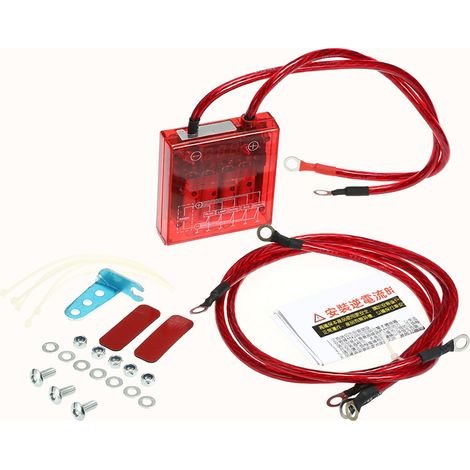 Stabilisateur de tension numérique universel pour voiture, régulateur-redresseur électrique 12 V avec câbles de mise à la terre et kit de montage (1/5)