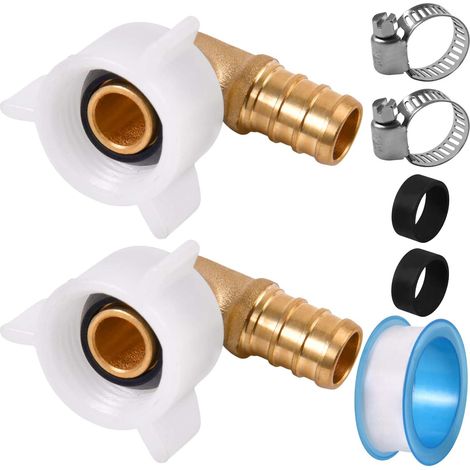 5 pièces Pex 1/2 pouce Npt femelle filetée coude pivotant Pex 90 degrés coude raccords de pompe à eau pièces de plomberie pivotant raccord robinet pour camping-car et plomberie (1/4)