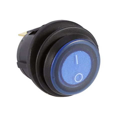 Jeffergarden Interrupteur rond durable 12 V 16 A 3 broches Kyhole Slot voiture marche/arrêt pour lumières de dôme de châssis clignotantes-DOU