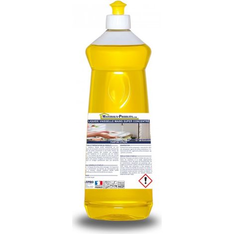 Liquide vaisselle mains super concentré - 750 ml CitronJaune - MATPRO (1/3)