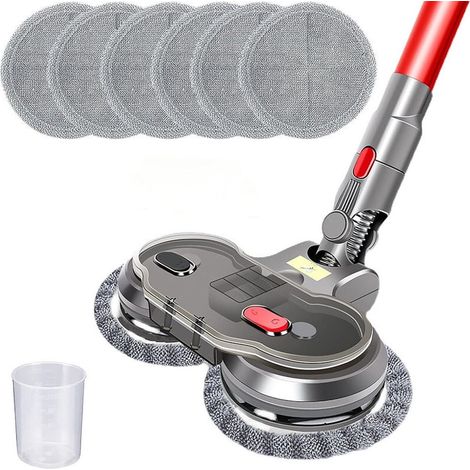 Brosse de nettoyage Turbo motorisée compatible pour Dyson V7 V8 V10 V11 V15 aspire lave polissage sol marbre bois y compris chiffon en microfibre (1/4)
