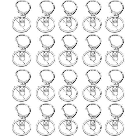 20pcs Keychain Clip DIY Jewelry Buckle Zinc Alloy D‑Shaped Buckle Car Swivel Clips Hook (1/5)