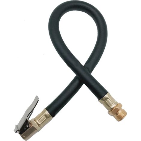 Tuyau noir pour pompe à air permettant l'extension et le raccordement lors des opérations de gonflage.-AquaForge (1/4)