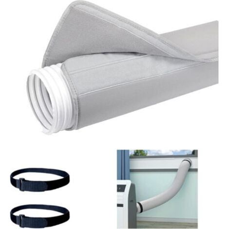 Gaine isolante pour tuyau d'évacuation de climatiseur portable. Diamètre : 30 à 38 cm. Accessoires pour tuyau d'évacuation de climatiseur.-AquaForge (1/5)