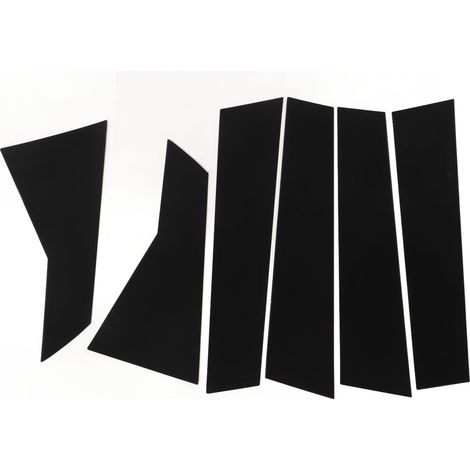 6 pièces de garniture de montant de porte et de fenêtre en polycarbonate noir brillant, remplacement pour JAZZ 2021 (1/5)